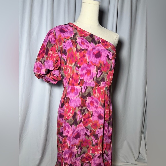 Showpo CLABELLE MIDI DRESS ONE SHOULDER RUFFLE TULIP HEM | 10 NWT - Picture 5 of 15